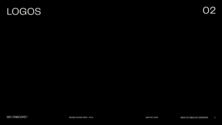 Black slide with the word LOGOS at the top left and 02 at the top right. Small white text at the bottom reads MD OKANOVICI, SPRING CLASS, MMDD - 1432, MAY 29, 2024, and THE OHIO STATE UNIVERSITY.