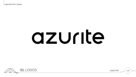 The word azurite is displayed in bold, modern black font on a white background. The text is centered, with simple geometric letters, and minimal design elements surrounding it.