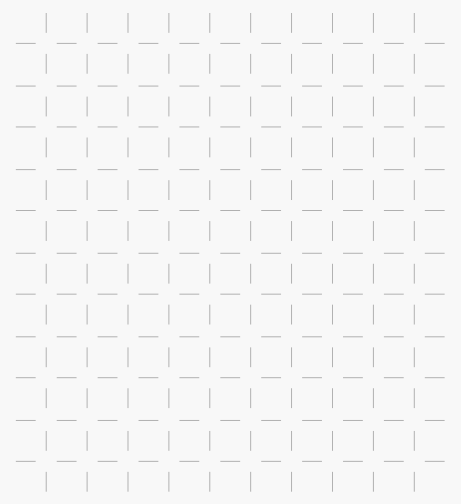 A grid of evenly spaced short horizontal and vertical gray lines on a white background, forming a pattern of small squares with gaps at each corner.