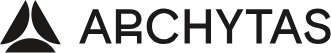 Black logo with a stylized triangular design on the left and the word ARCHYTAS in bold, uppercase letters on the right.