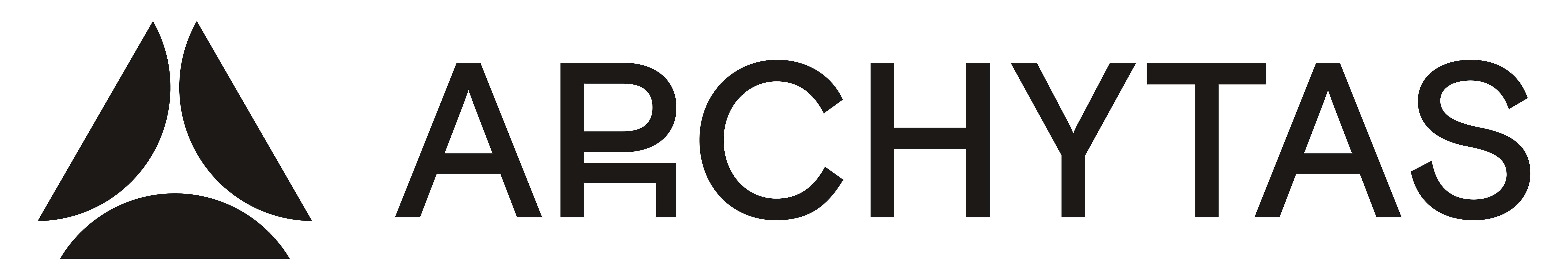 Black geometric logo with two upward triangles and a curved base, followed by the word ARCHYTAS in bold, uppercase letters on a light background.