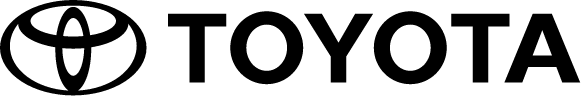 The image shows the Toyota logo featuring a stylized overlapping oval emblem next to the bold, uppercase word TOYOTA in black letters on a light background.