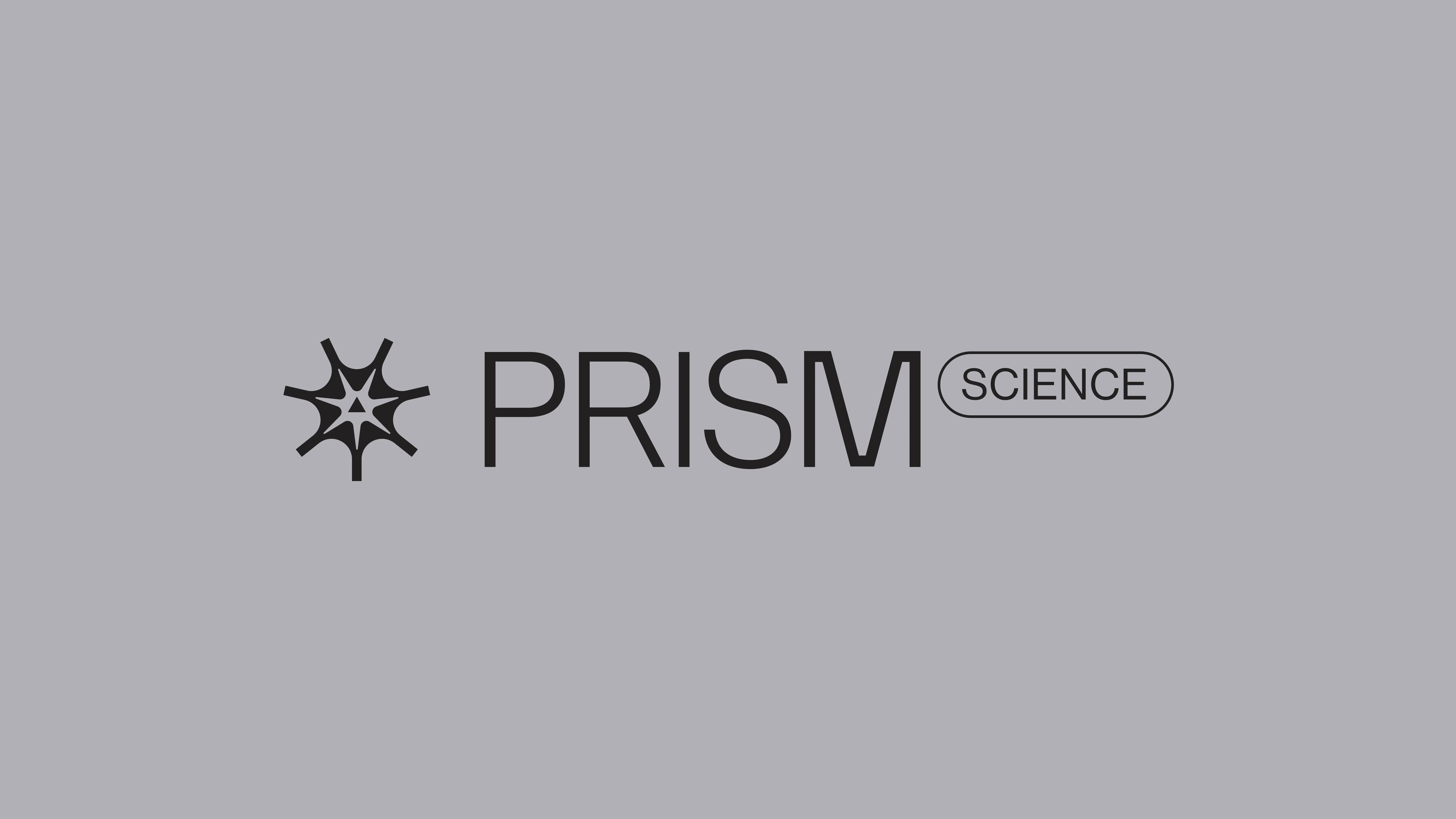 Logo featuring a geometric star-like icon, the word PRISM in bold black letters, and the word SCIENCE in a rounded rectangle outline on a light gray background.