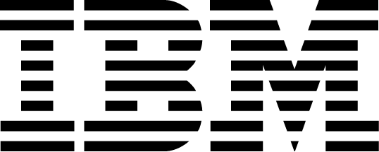IBM logo in black with bold, capital letters formed by horizontal stripes on a white background.
